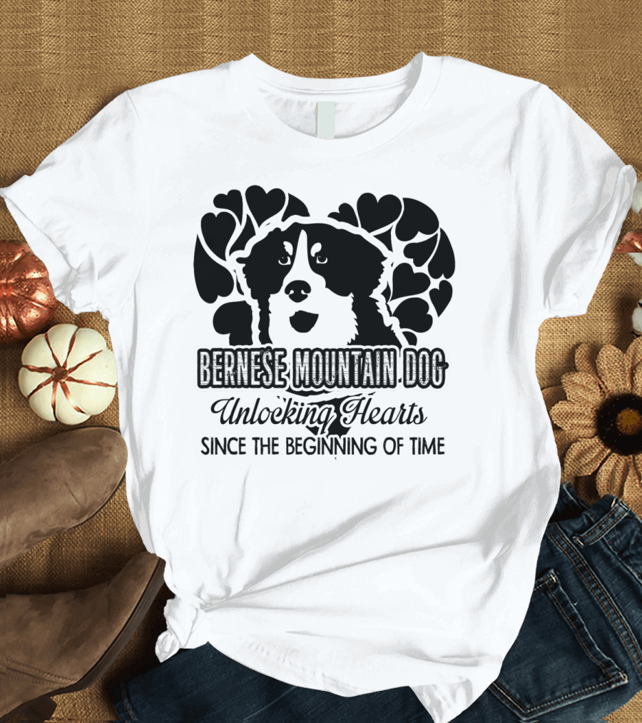 Bernese Mountain Dog Unlocking Hearts Since the Beginning of Time T-Shirt