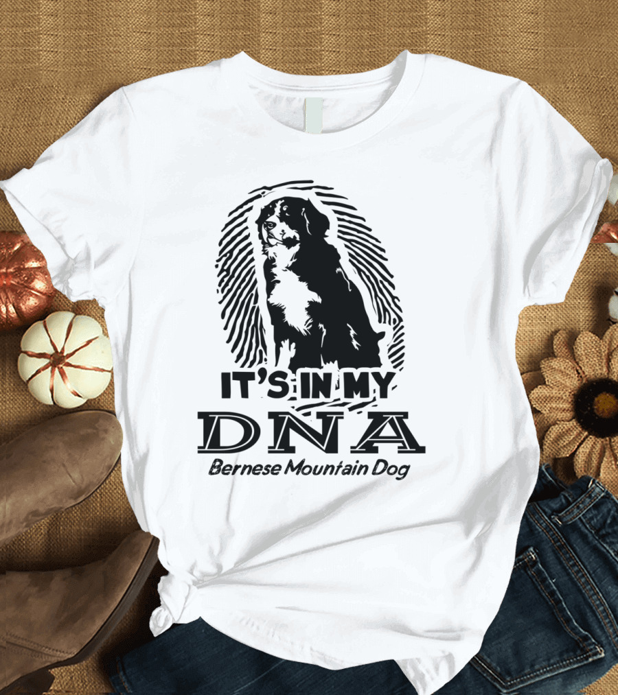 Bernese Mountain Dog It's in My DNA Fingerprint T-Shirt