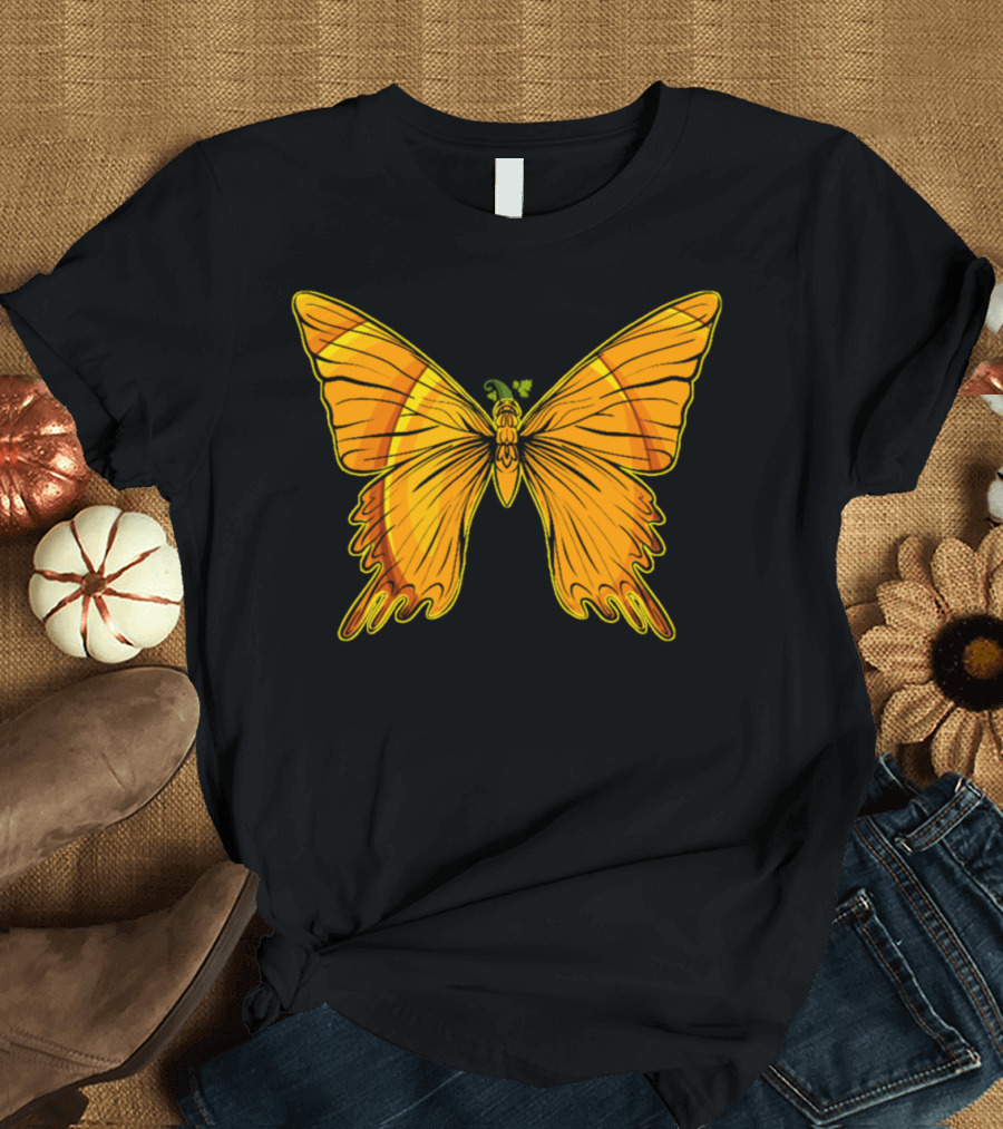 Butterfly Pumpkin Monarch Orange Wings T-Shirt