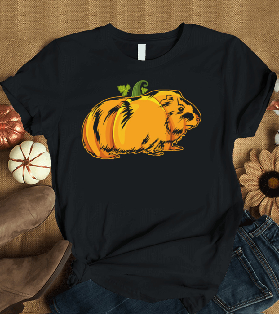 Guinea Pig Pumpkin Halloween Crossover T-Shirt