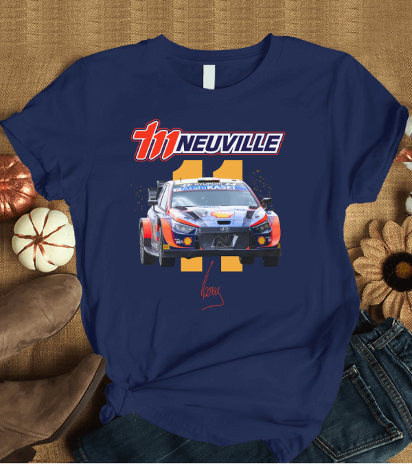 T-Shirt: Thierry Neuville Hyundai i20 N Rally1 Asahi Kasei Shell Racing 11 T-Shirt Thierry Neuville Hyundai i20 N Rally1 Asahi Kasei Shell Racing 11 T-Shirt