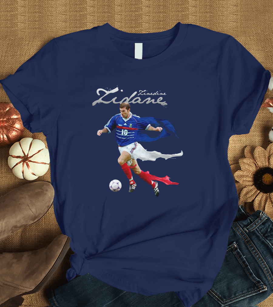 Zinedine Zidane Iconic Number 10 Football Legend T-Shirt