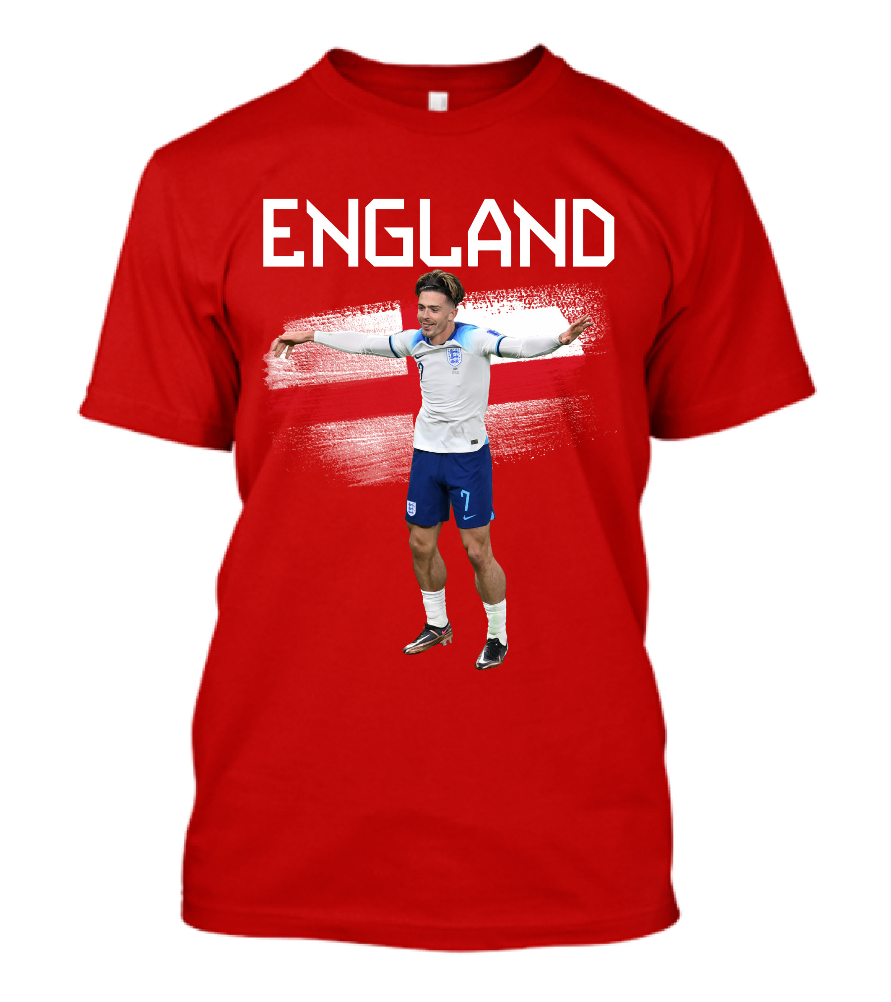 Jack Grealish England Soccer Celebration St George's Cross T-Shirt