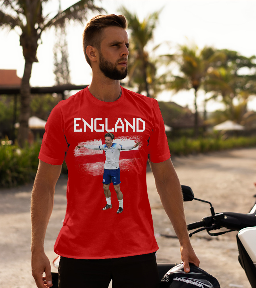 Jack Grealish England Soccer Celebration St George's Cross T-Shirt