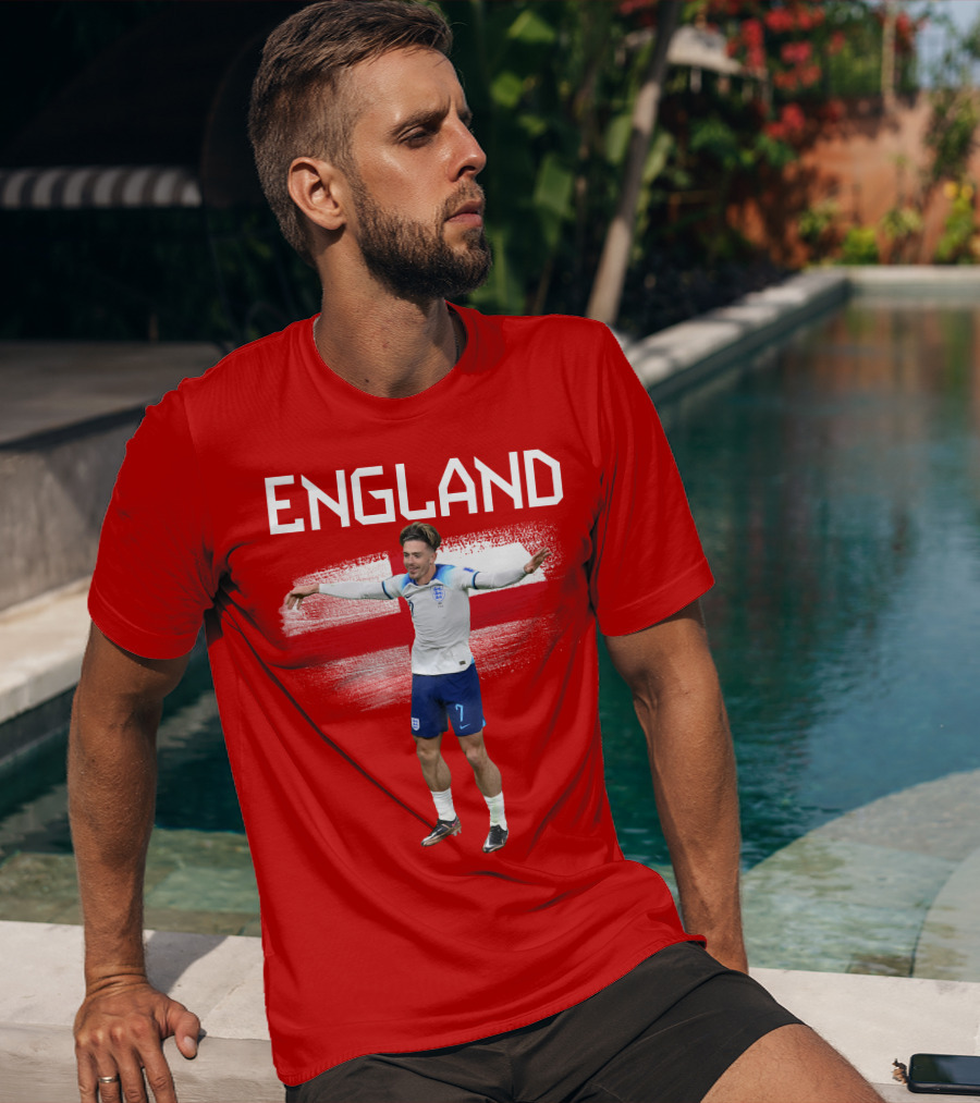 Jack Grealish England Soccer Celebration St George's Cross T-Shirt