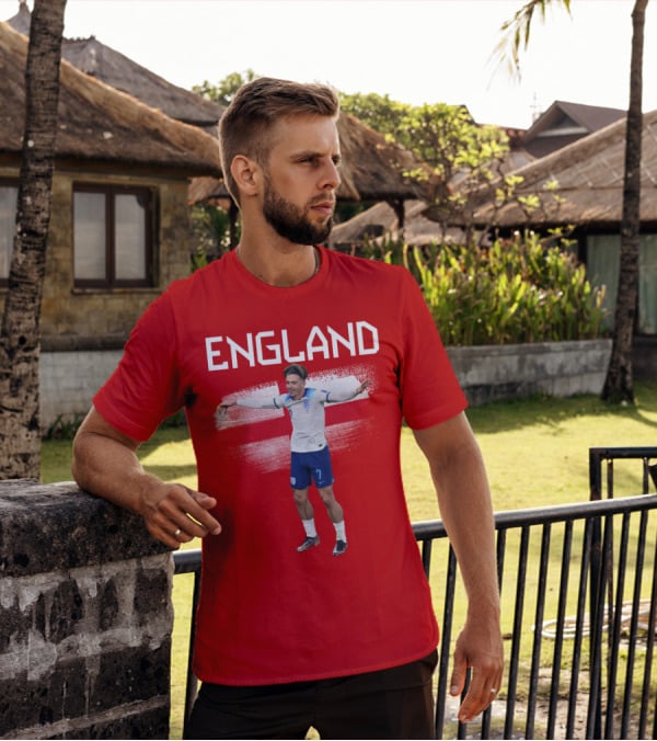 Jack Grealish England Soccer Celebration St George's Cross T-Shirt