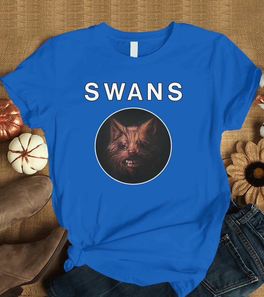 SWANS Ferocious Feline Face T-Shirt