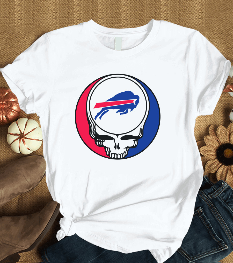 Buffalo Bills Grateful Dead Skull Circle T-Shirt