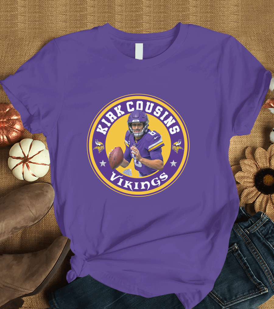 Kirk Cousins Minnesota Vikings Football Quarterback NFL Logo Circle T-Shirt