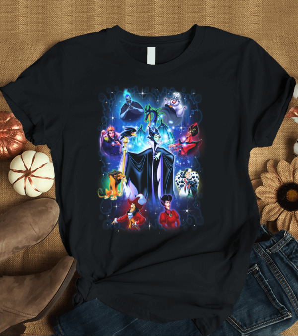 T-Shirt: Disney Villains Maleficent Hades Ursula Scar Jafar Evil Queen Captain Hook Queen of Hearts Cruella de Vil T-Shirt Disney Villains Maleficent Hades Ursula Scar Jafar Evil Queen Captain Hook Queen of Hearts Cruella de Vil T-Shirt