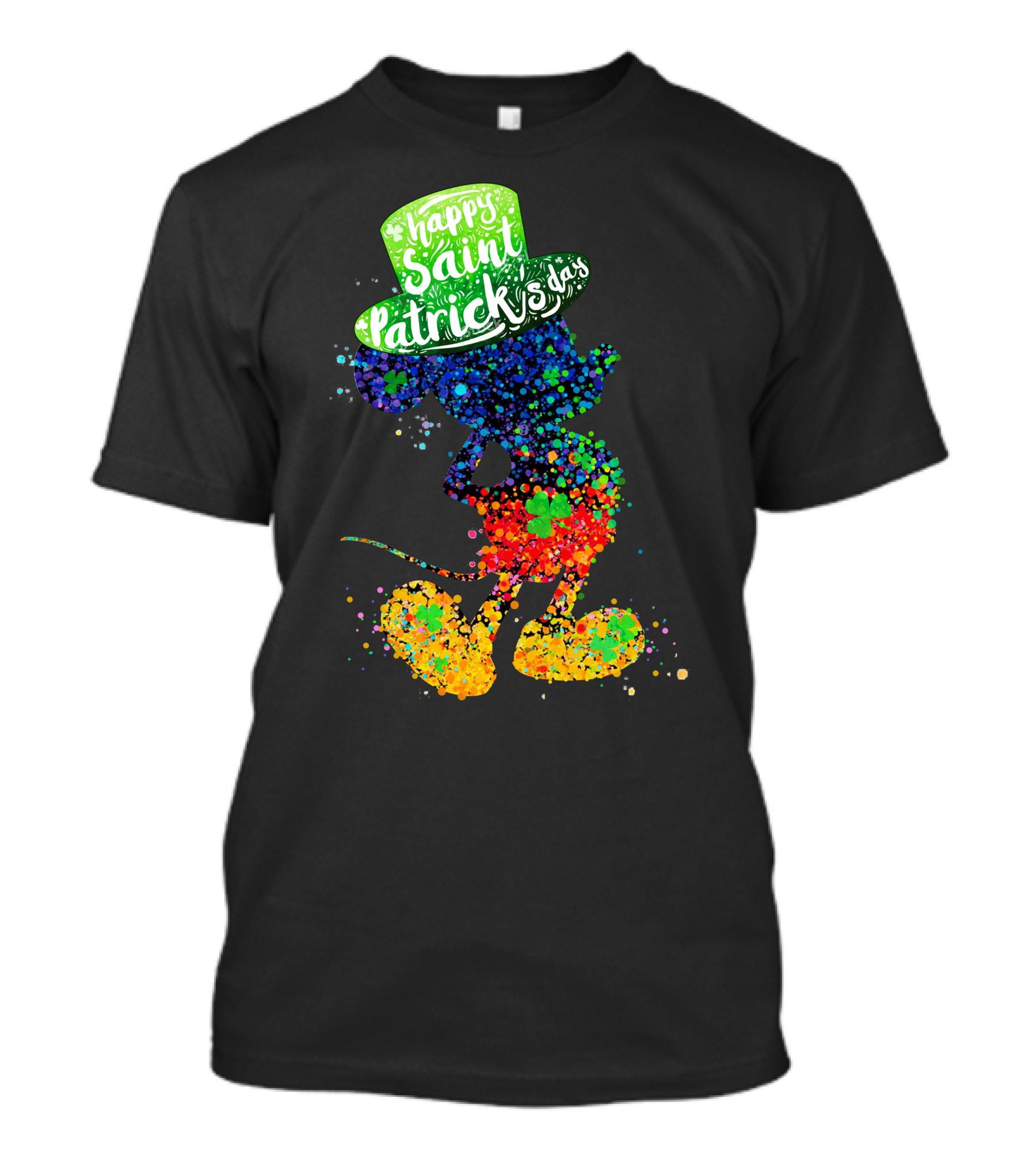 Happy Saint Patrick's Day Mickey Mouse Colorful T-Shirt