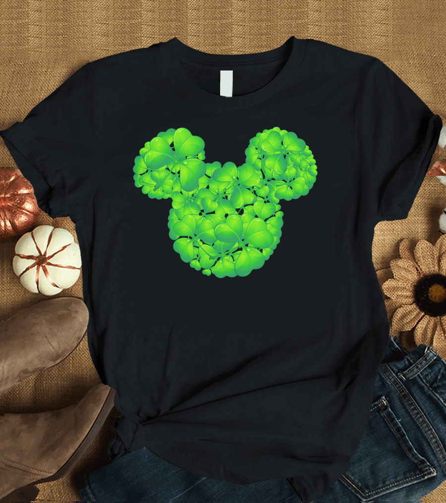 Mickey Shamrocks Clover Head T-Shirt