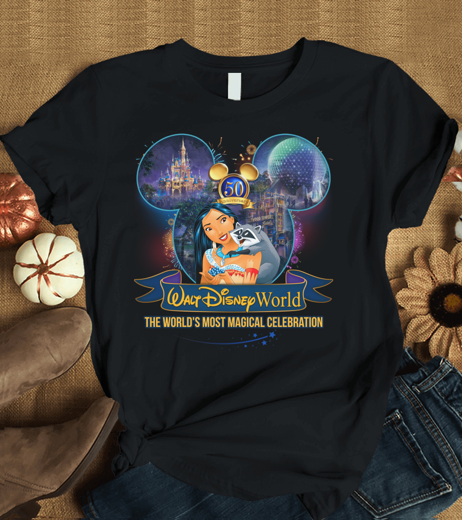 Walt Disney World 50th Anniversary Pocahontas The World's Most Magical T-Shirt