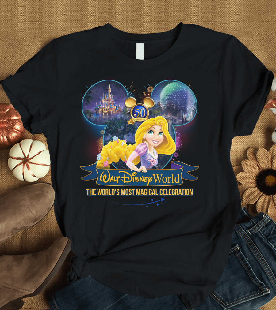 Walt Disney World 50th Anniversary Rapunzel The World's Most Magical T-Shirt