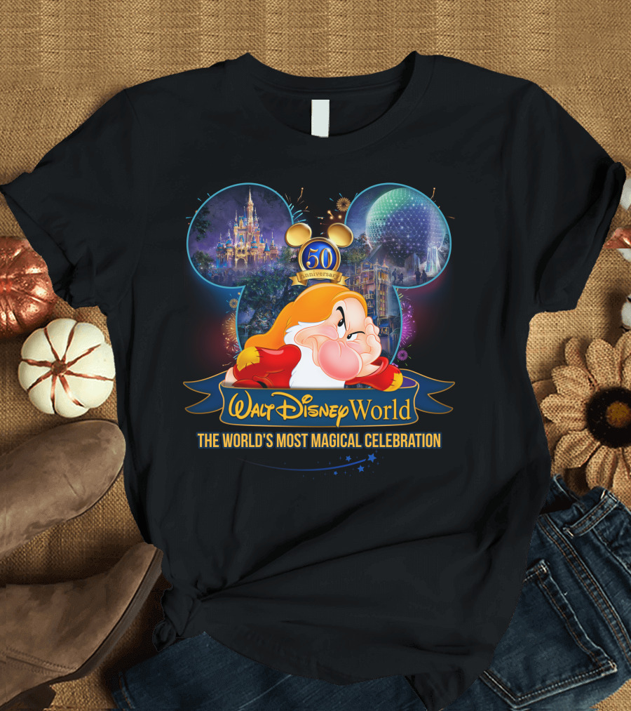 Walt Disney World 50th Anniversary Grumpy The World's Most Magical T-Shirt