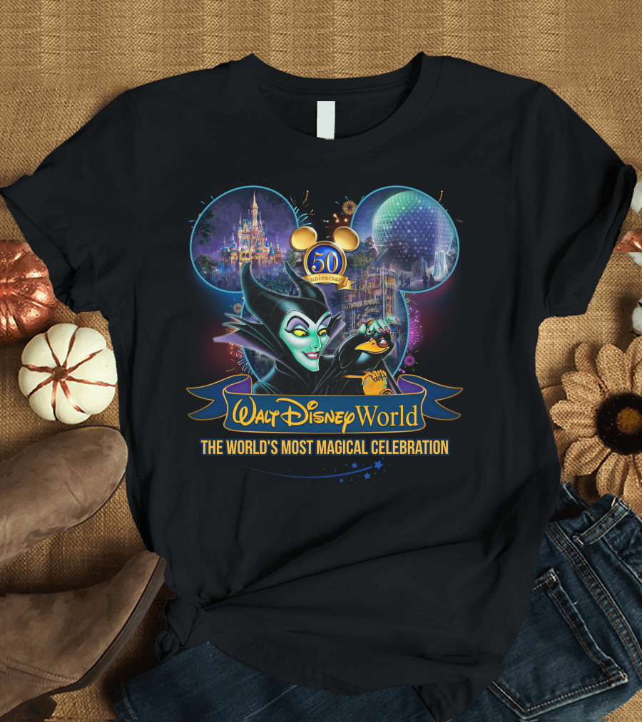 Walt Disney World 50th Anniversary Maleficent The World's Most Magical T-Shirt