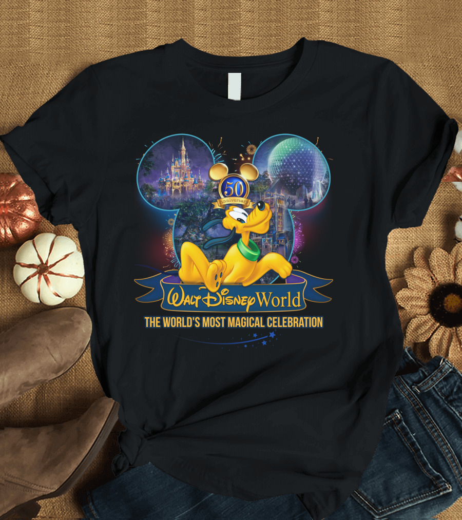 Walt Disney World 50th Anniversary Pluto The World's Most Magical T-Shirt