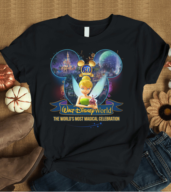T-Shirt: Walt Disney World Tinker Bell 50th Anniversary The World's Most Magical T-Shirt Walt Disney World Tinker Bell 50th Anniversary The World's Most Magical T-Shirt