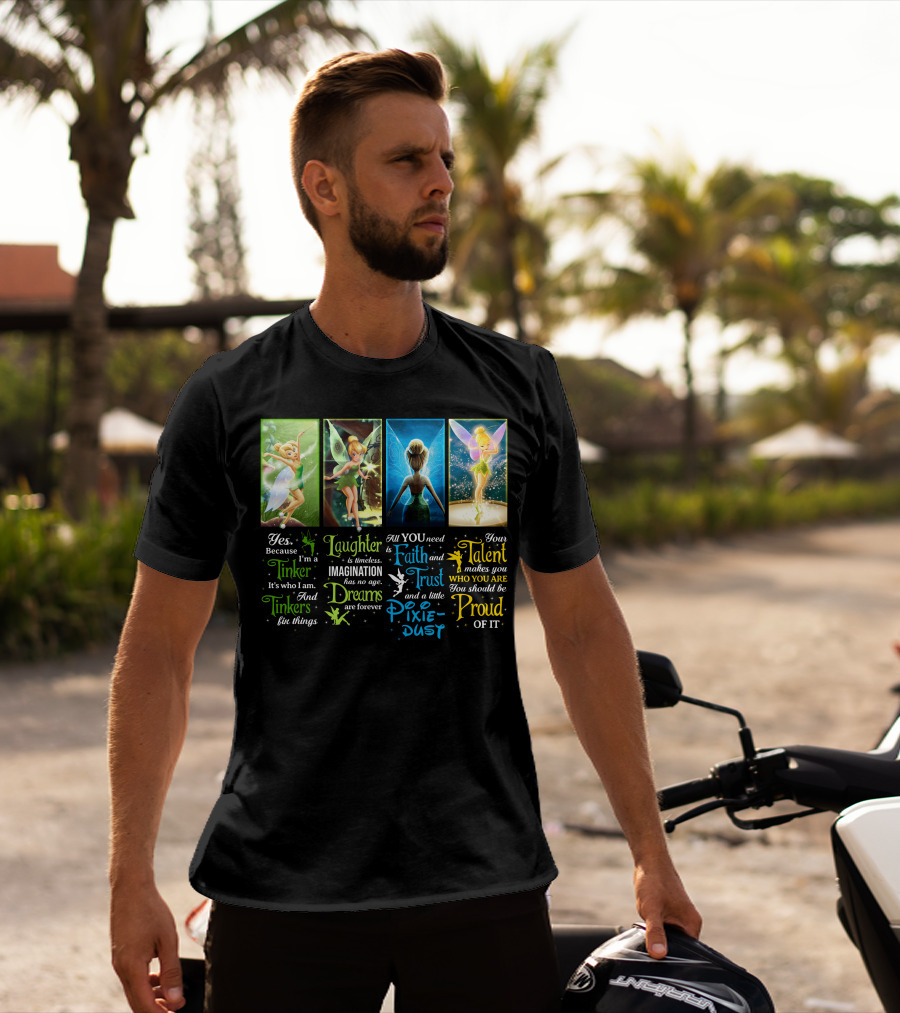 Yes Laughter Dreams Faith Trust Pixie Dust Talent Proud T-Shirt