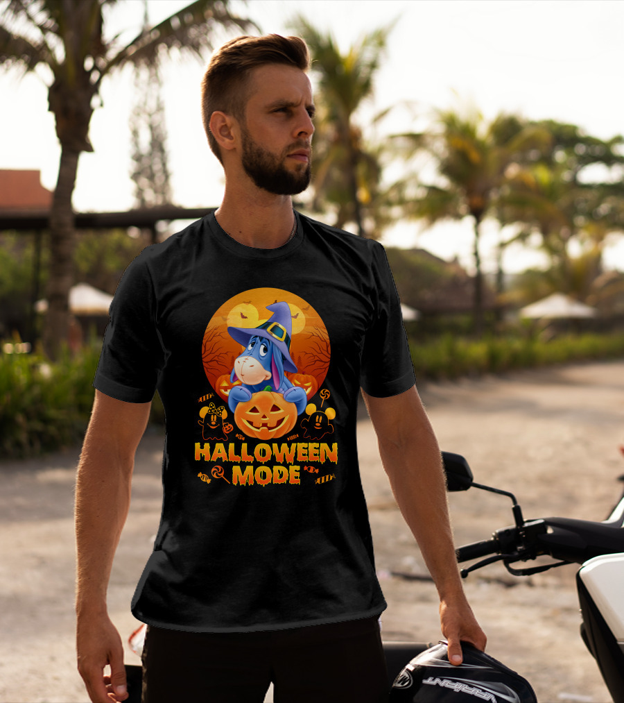 Eeyore Halloween Mode Pumpkins And Candy T-Shirt