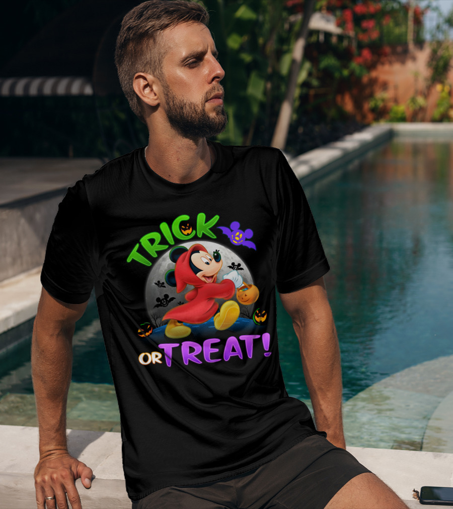Trick Or Treat Mickey Mouse Halloween Night T-Shirt