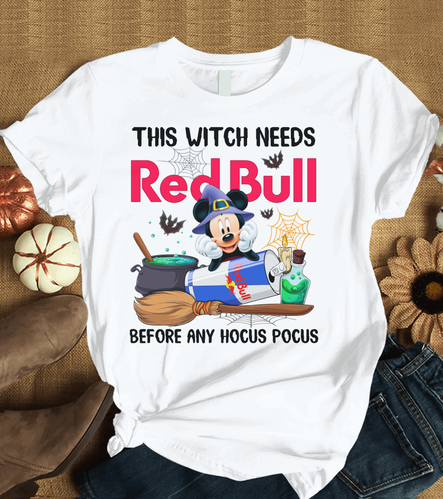 This Witch Needs Red Bull Before Any Hocus Pocus T-Shirt
