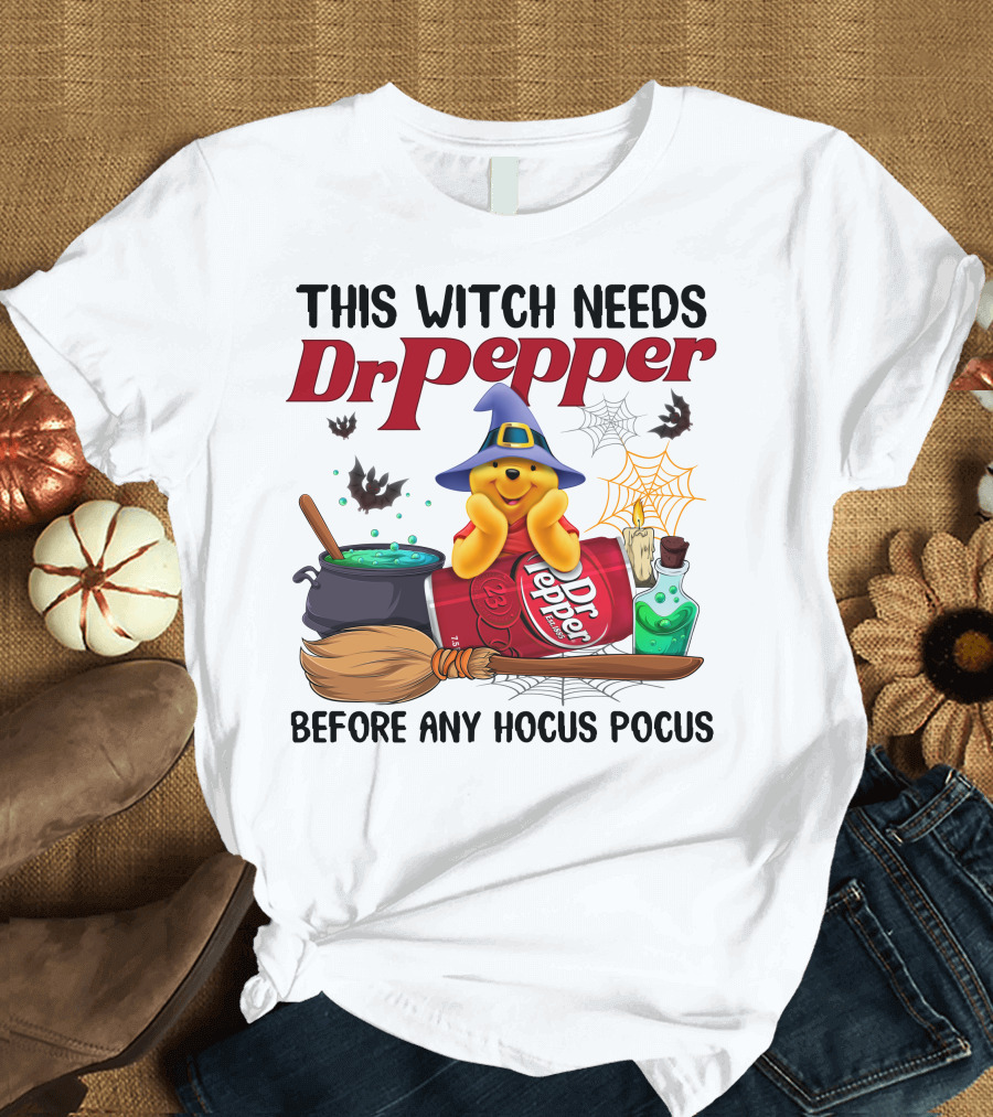This Witch Needs Dr Pepper Before Any Hocus Pocus Pool T-Shirt
