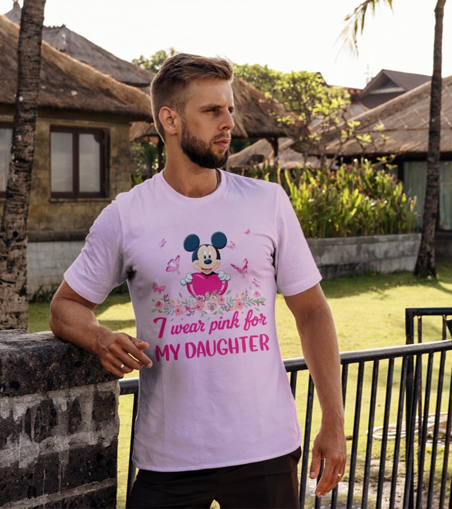 Mickey I Wear Pink For My Daughter T-Shirt