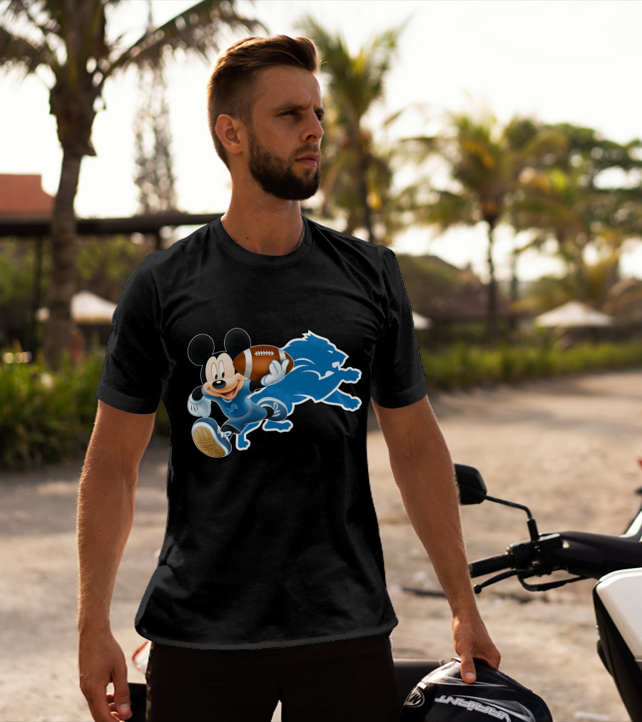 Mickey Mouse Detroit Lions Football T-Shirt