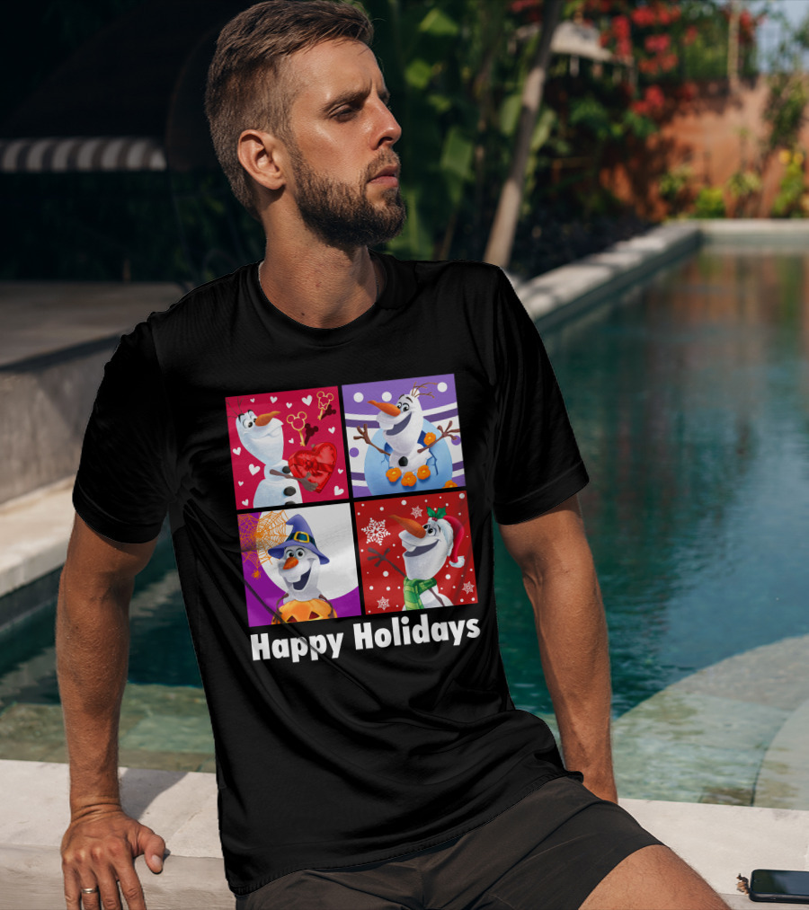 Happy Holidays Olaf Seasonal Celebrations T-Shirt