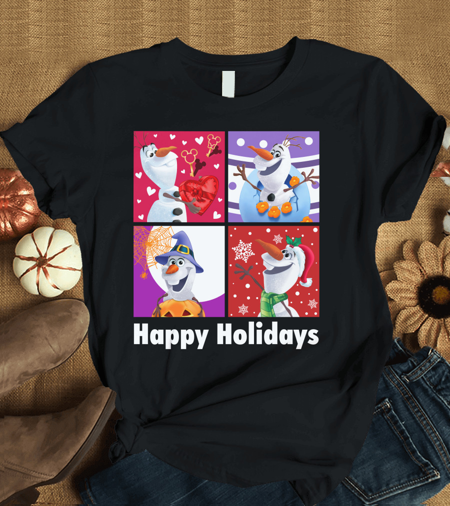 Happy Holidays Olaf Seasonal Celebrations T-Shirt