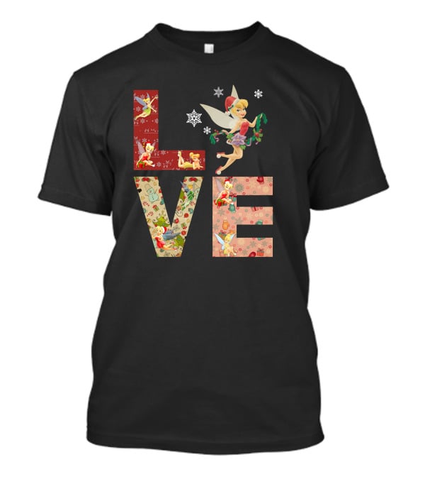 Love Tinkerbell Christmas Holiday Theme T-Shirt