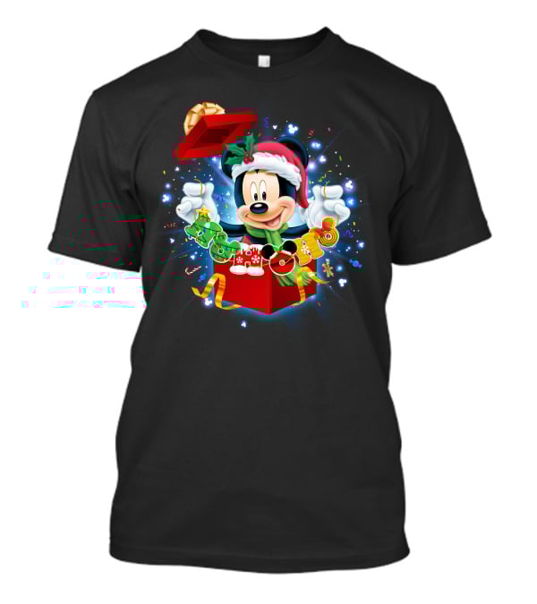 Mickey Mouse Christmas Holiday Surprise Present T-Shirt