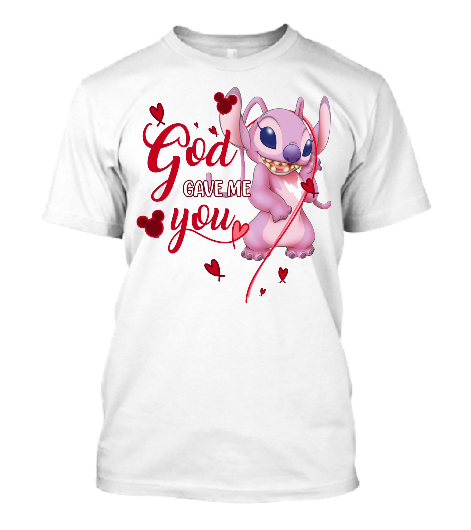 God Gave Me You Stitch And Hearts T-Shirt
