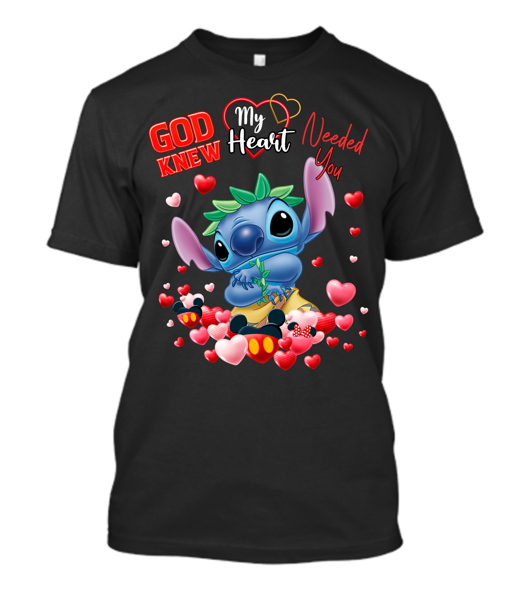 God Knew My Heart Needed You Stitch Hearts T-Shirt