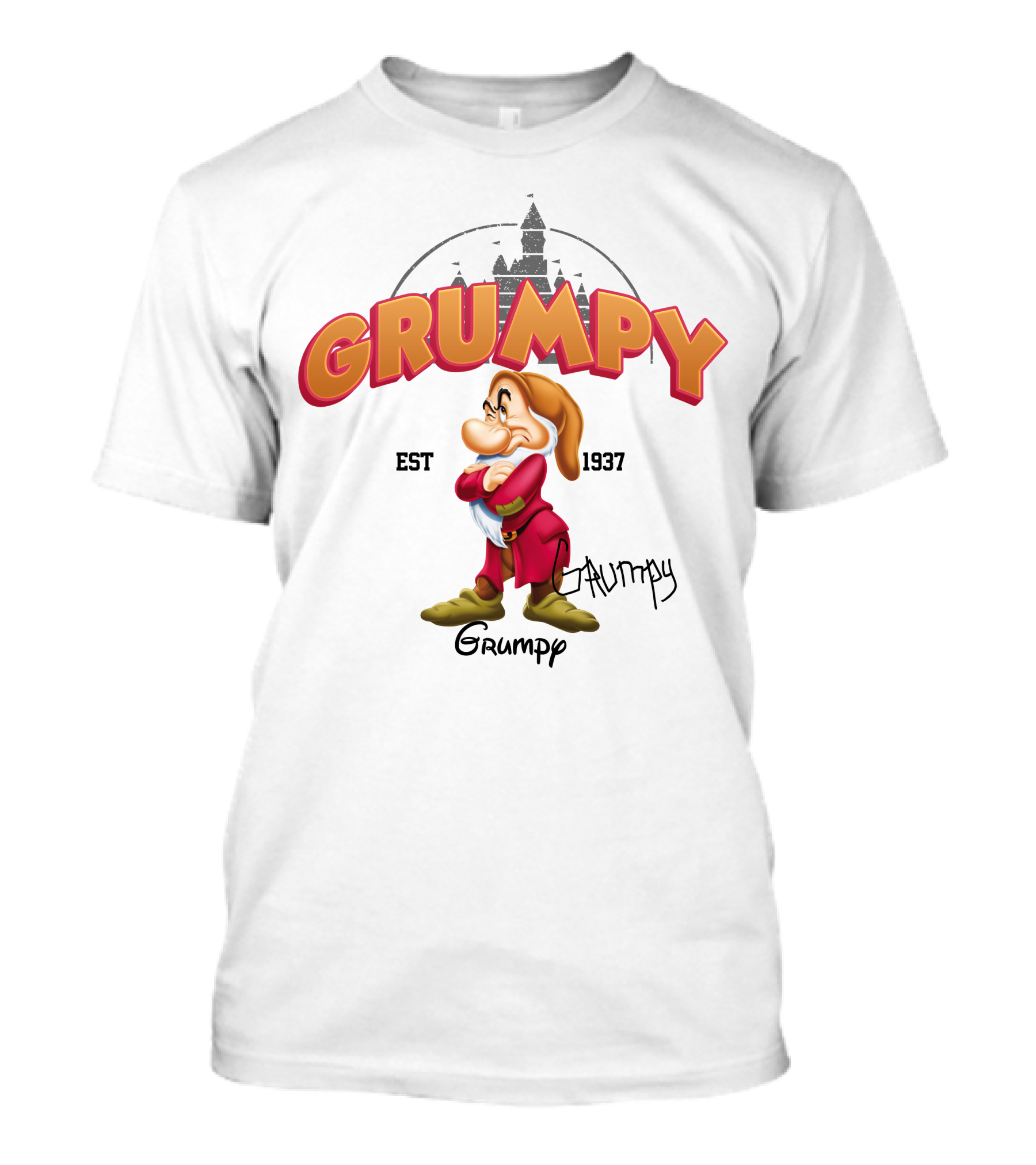 Grumpy Est 1937 Seven Dwarfs Character Disney T-Shirt
