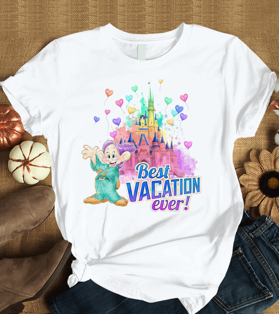 Best Vacation Ever Dopey Castle Hearts T-Shirt
