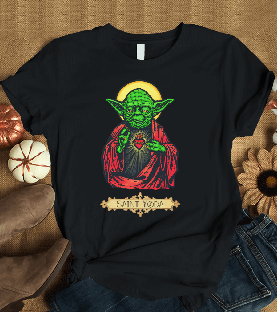 Saint Yoda Sacred Heart Halo T-Shirt