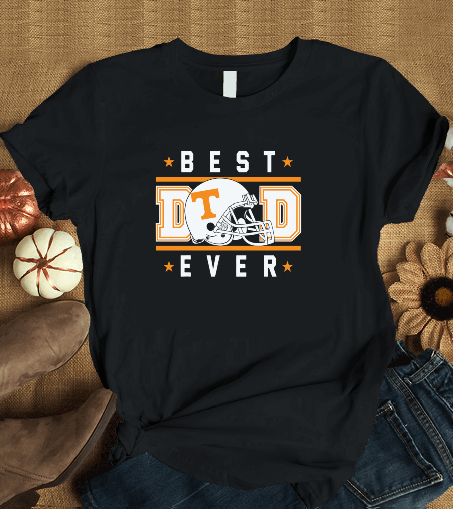 Best Dad Ever Tennessee Volunteers Football Helmet T-Shirt