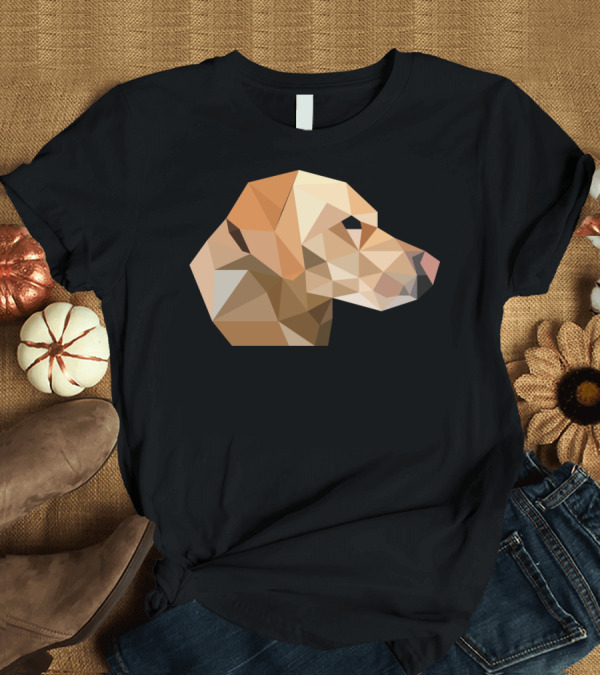 T-Shirt: Geometric Low-Poly Dog Profile T-Shirt Geometric Low-Poly Dog Profile T-Shirt