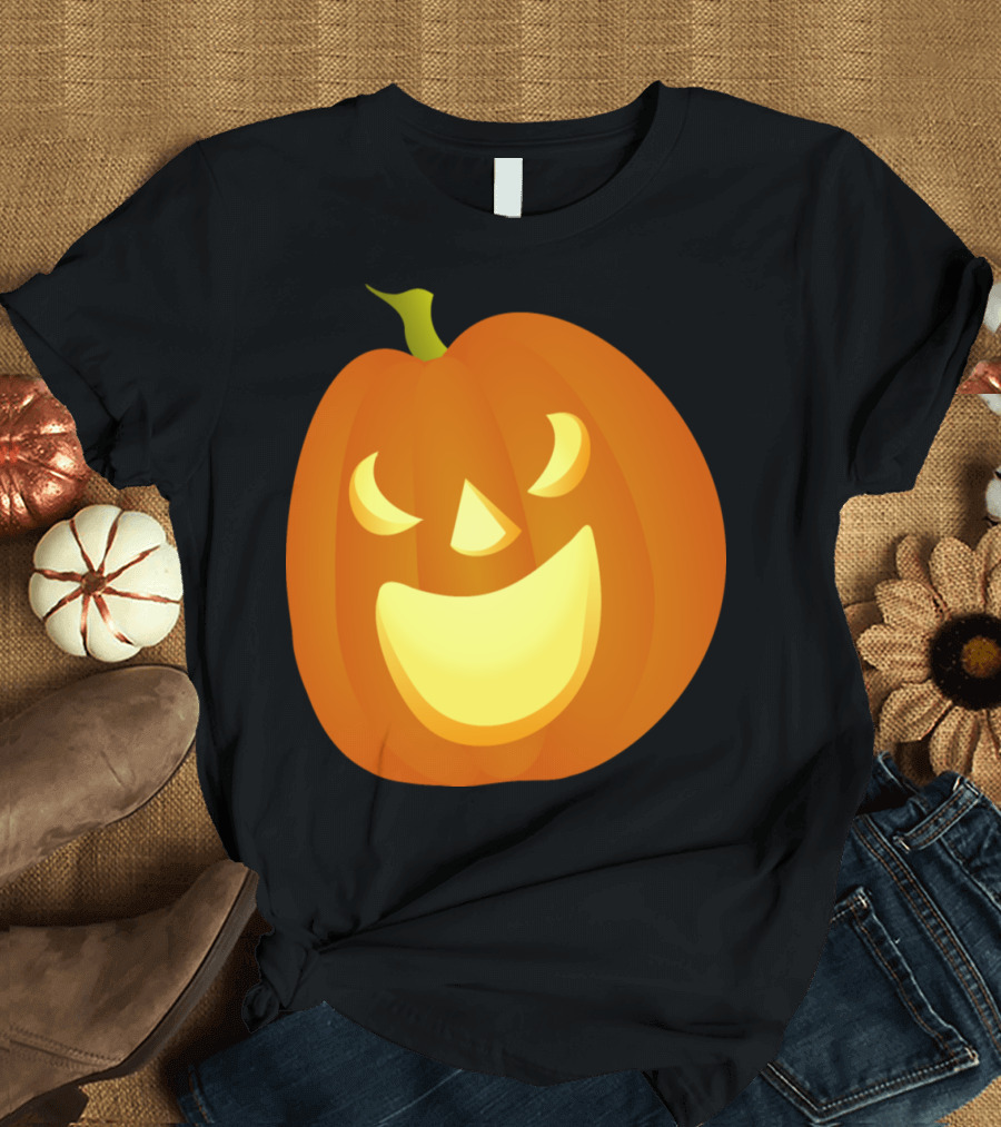 Halloween Pumpkin Smile Carved Jack-O'-Lantern T-Shirt