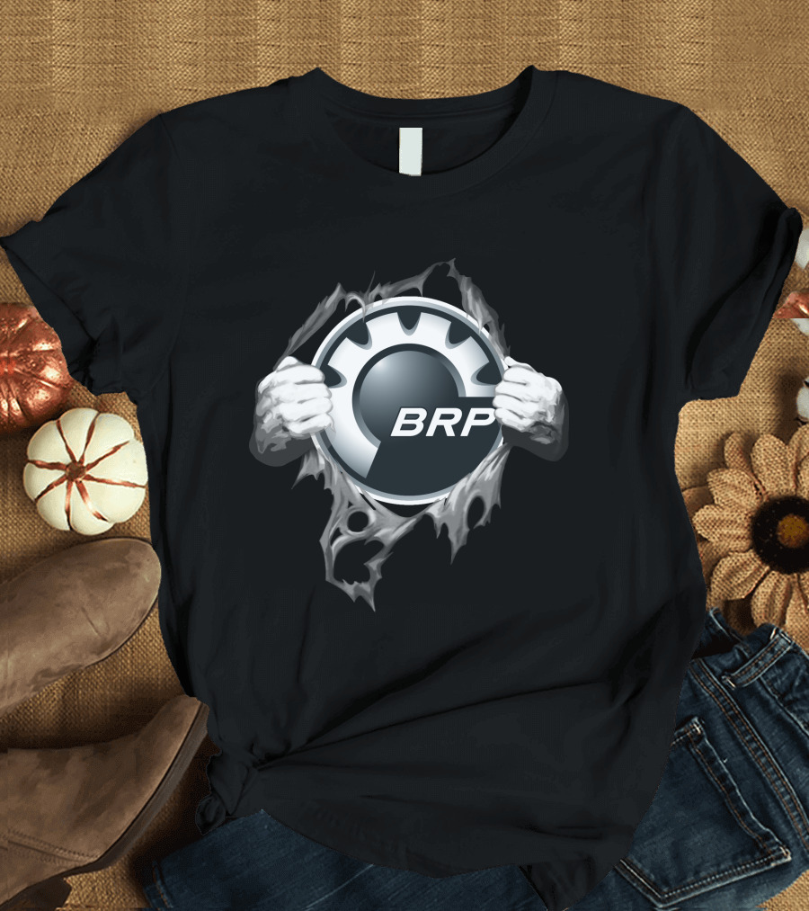 BRP Can-Am Logo with Hands Ripping Through T-Shirt