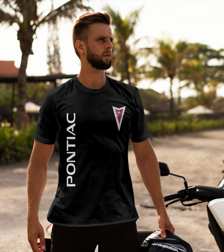 Pontiac Vertical Text With Classic Arrowhead T-Shirt