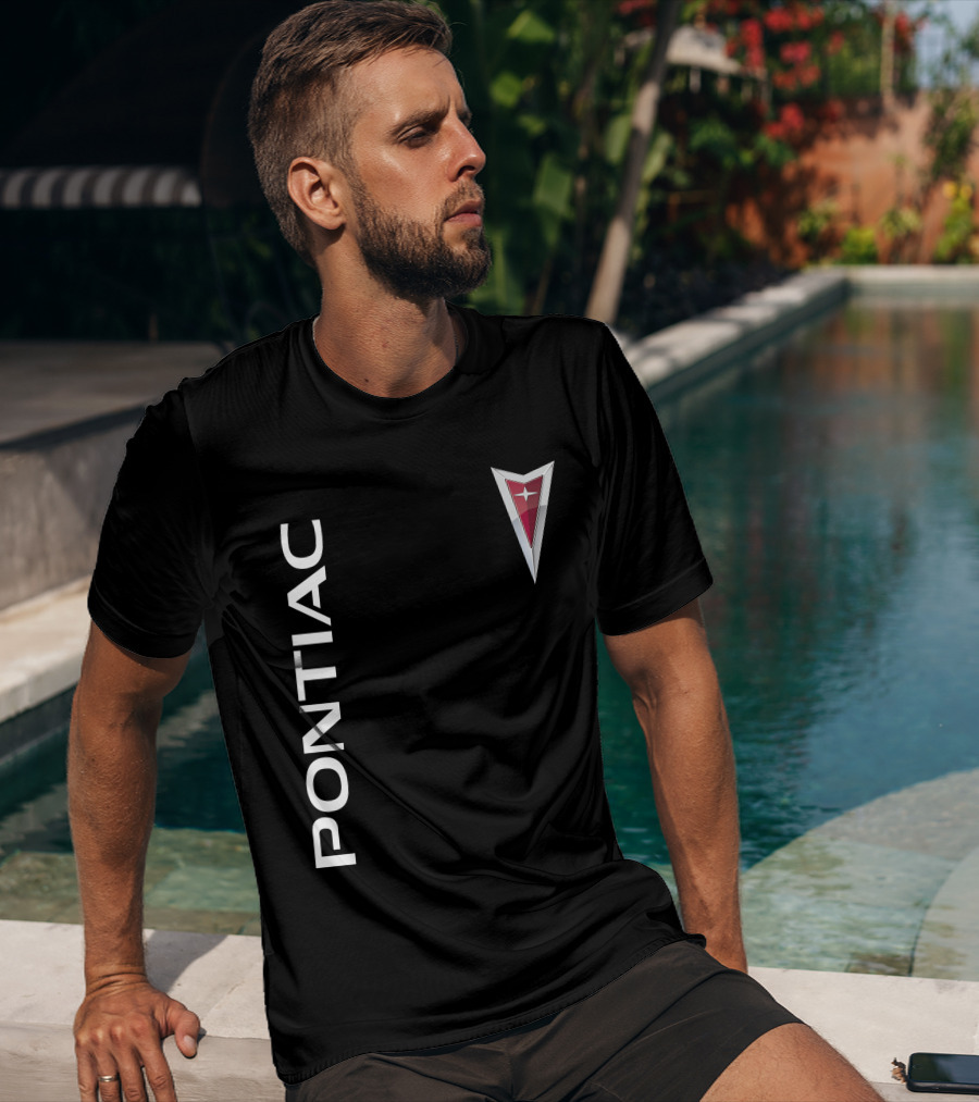 Pontiac Vertical Text With Classic Arrowhead T-Shirt