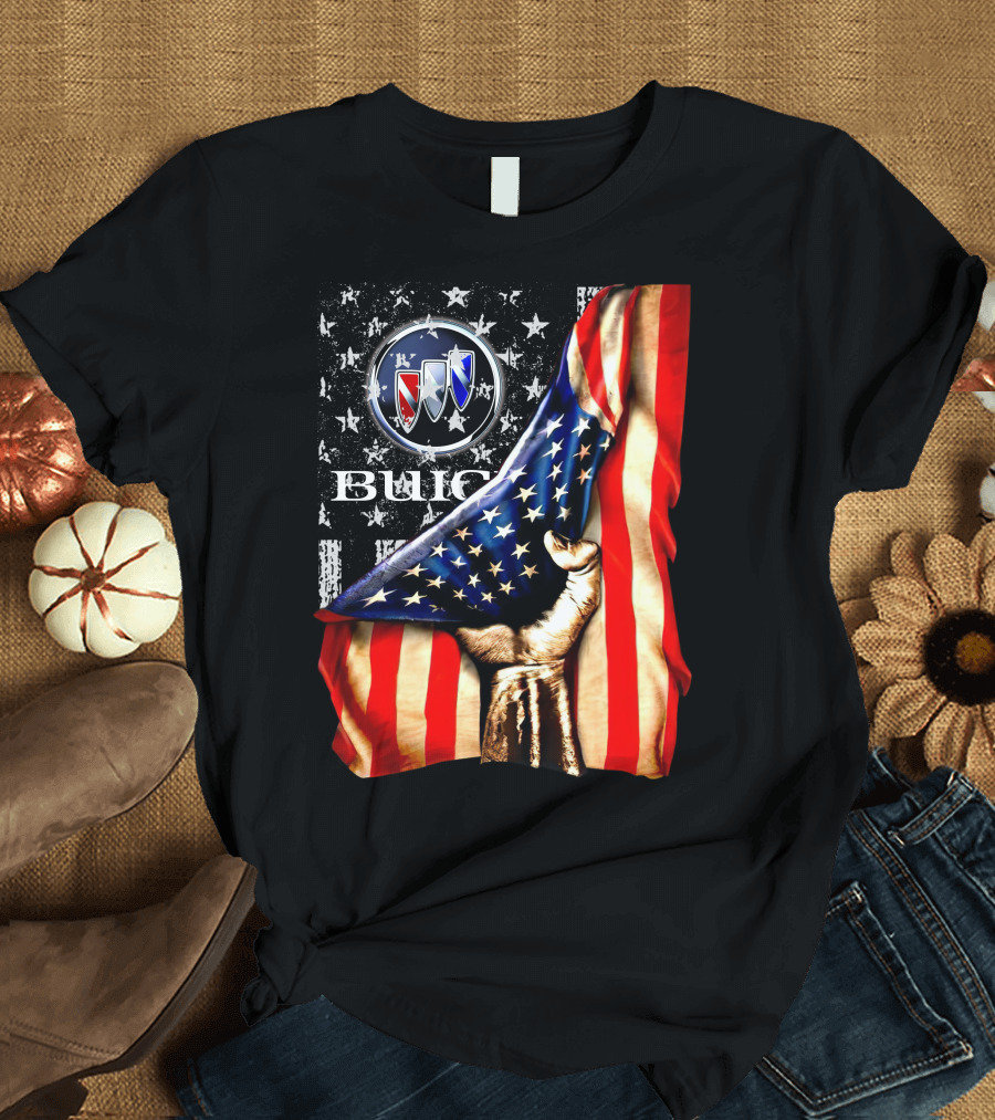 BUICK American Flag Hand Grasp T-Shirt