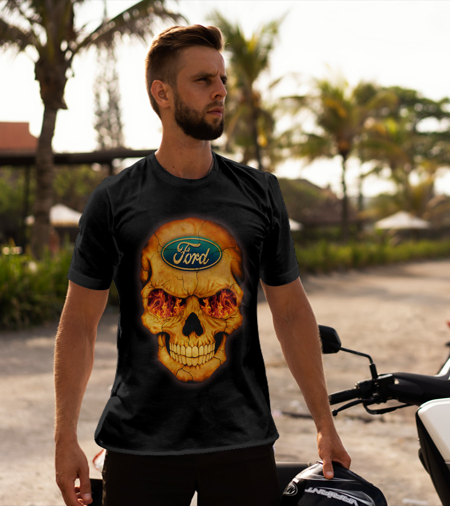 Ford Skull Flaming Eyes T-Shirt