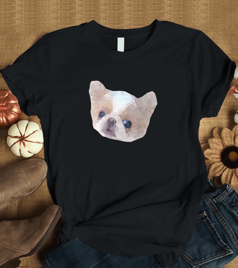 Geometric Low Poly Japanese Emperor Chin Dog T-Shirt