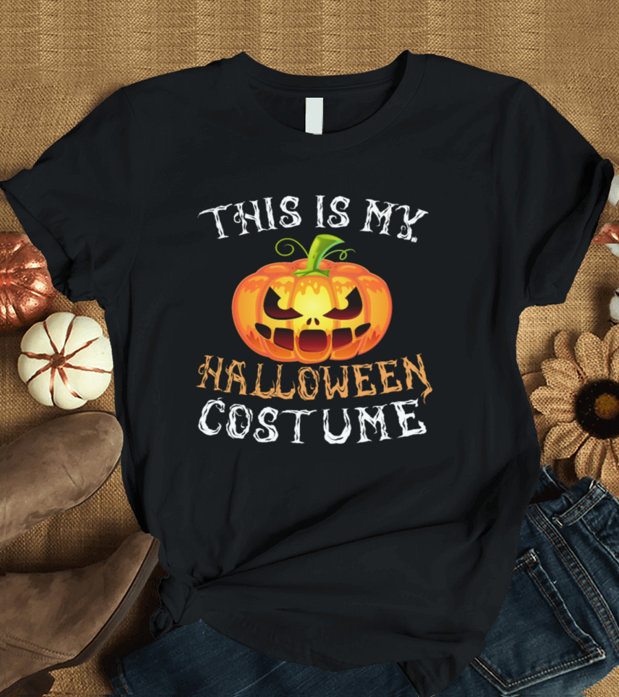 This Is My Halloween Costume Funny Pumpkin T-Shirt
