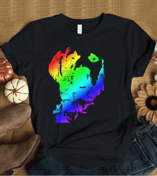 T-Shirt: Rainbow Golden Retriever Colorful T-Shirt Rainbow Golden Retriever Colorful T-Shirt