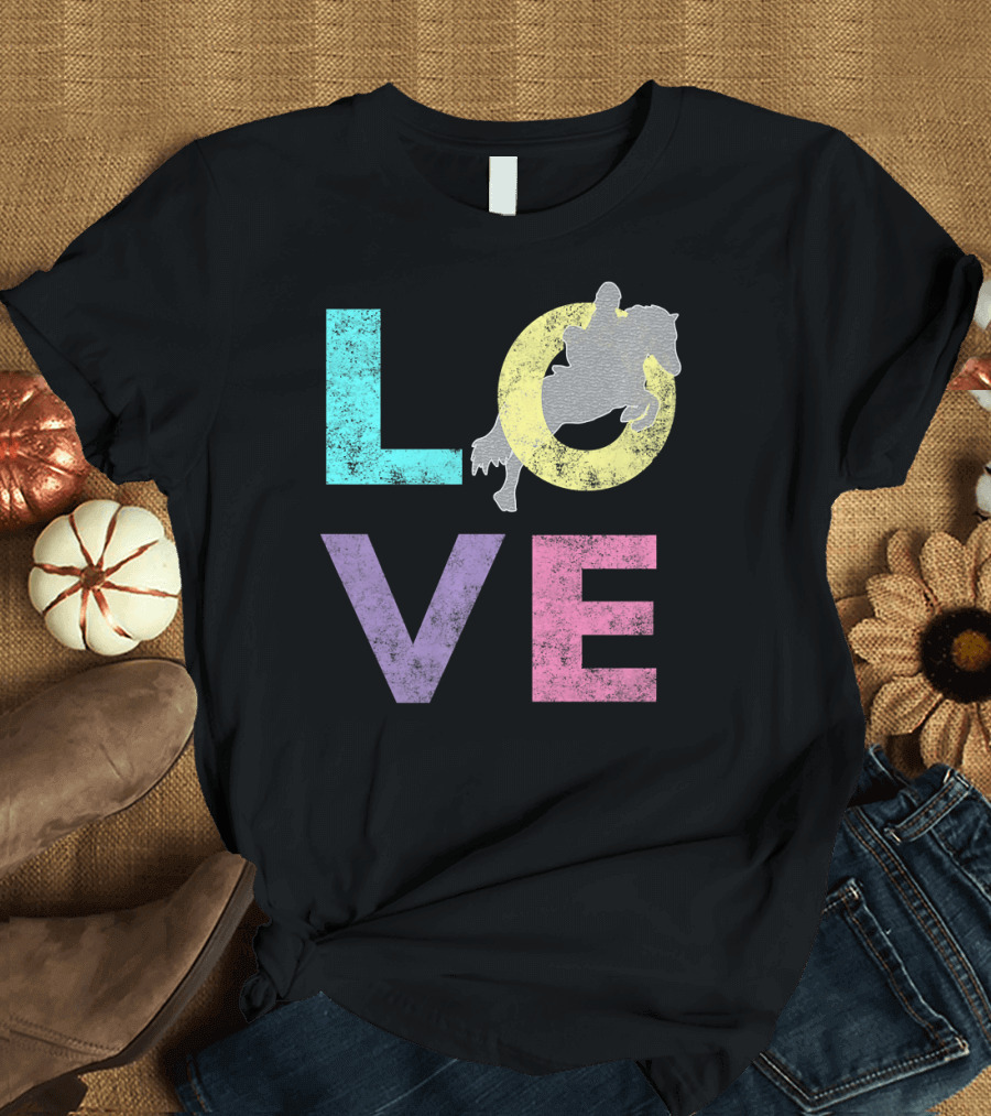 LOVE Horse Lovers Fun Best Girls Top T-Shirt